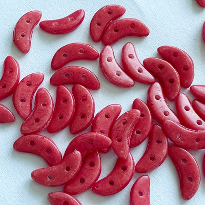 Taidian české sklenené korálky v tvare polmesiaca tyrkysovej farby, DIY korálkové šperky vo viktoriánskom štýle 3x10MM 3/5gramov/vrecko