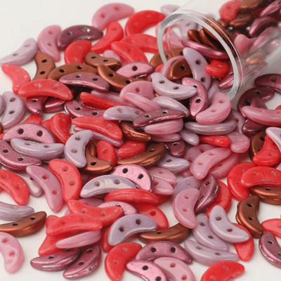 Taidian české sklenené korálky v tvare polmesiaca tyrkysovej farby, DIY korálkové šperky vo viktoriánskom štýle 3x10MM 3/5gramov/vrecko