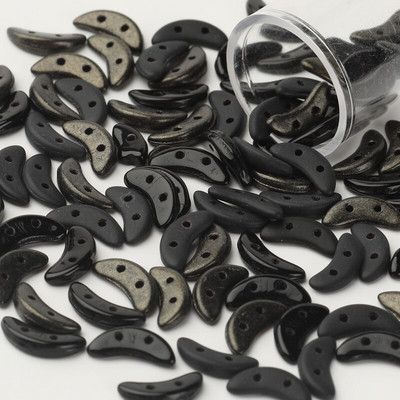 Taidian české sklenené korálky v tvare polmesiaca tyrkysovej farby, DIY korálkové šperky vo viktoriánskom štýle 3x10MM 3/5gramov/vrecko