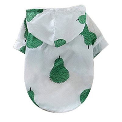 Αδιάβροχο σκύλου Αντηλιακά ρούχα Καλοκαιρινή αντηλιακή κουκούλα Ρούχα για σκύλους με στάμπα Poncho για μικρά κατοικίδια κατοικίδια κουτάβι γάτα