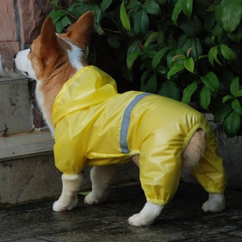 Pet Dog Αδιάβροχο αδιάβροχο Jumpsuit Reflective Rain Coat Αντηλιακό μπουφάν για εξωτερικούς χώρους για σκύλους Προμήθειες κατοικίδιων ζώων