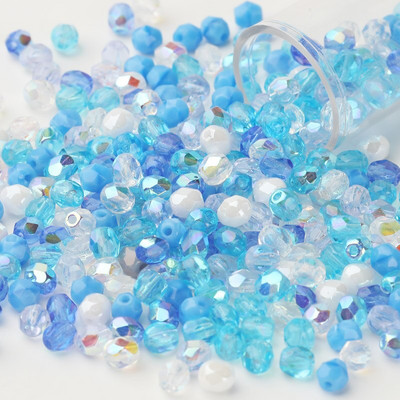 Taidian ohňom leštené české sklenené korálky v tvare jujube na výrobu módnych náušníc, personalizované viacfarebné miešanie 4 mm 5/10 gramov