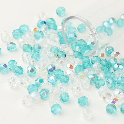 Taidian ohňom leštené české sklenené korálky v tvare jujube na výrobu módnych náušníc, personalizované viacfarebné miešanie 4 mm 5/10 gramov