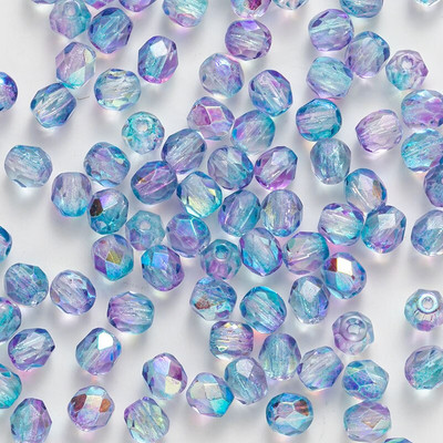 Taidian ohňom leštené české sklenené korálky v tvare jujube na výrobu módnych náušníc, personalizované viacfarebné miešanie 4 mm 5/10 gramov