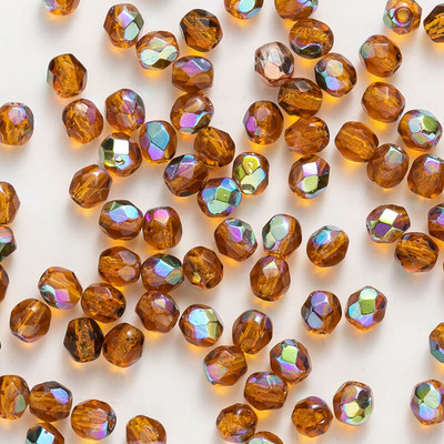 Taidian ohňom leštené české sklenené korálky v tvare jujube na výrobu módnych náušníc, personalizované viacfarebné miešanie 4 mm 5/10 gramov