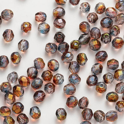 Taidian ohňom leštené české sklenené korálky v tvare jujube na výrobu módnych náušníc, personalizované viacfarebné miešanie 4 mm 5/10 gramov