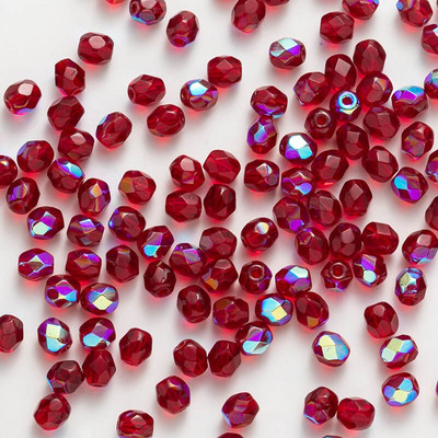 Taidian ohňom leštené české sklenené korálky v tvare jujube na výrobu módnych náušníc, personalizované viacfarebné miešanie 4 mm 5/10 gramov