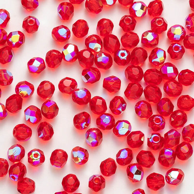 Taidian ohňom leštené české sklenené korálky v tvare jujube na výrobu módnych náušníc, personalizované viacfarebné miešanie 4 mm 5/10 gramov