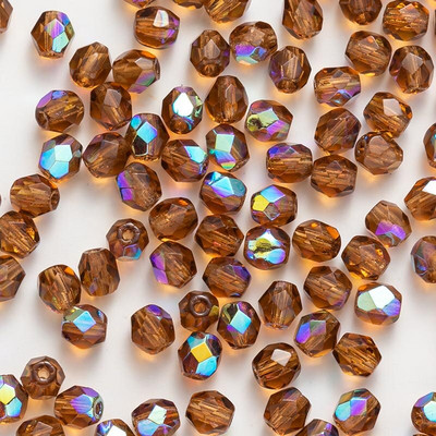 Taidian ohňom leštené české sklenené korálky v tvare jujube na výrobu módnych náušníc, personalizované viacfarebné miešanie 4 mm 5/10 gramov