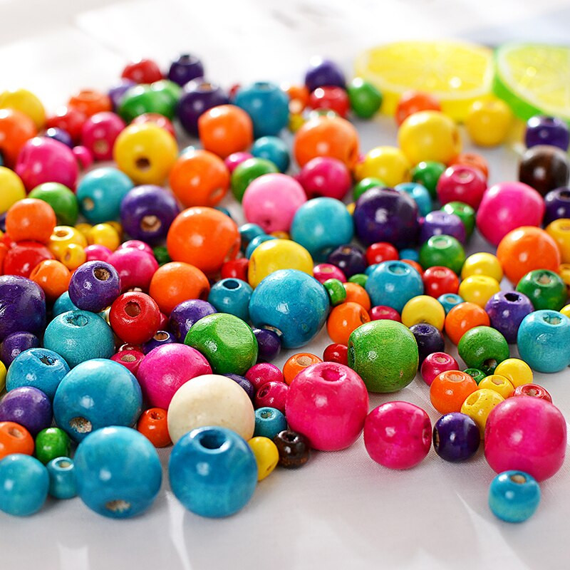 13-300 tk Värvilised puidust vahehelmed ümmargused keskkonnasõbralikud lahtised puidust helmed isetegemise tarvikud käevõrud ehete valmistamise tarvikud