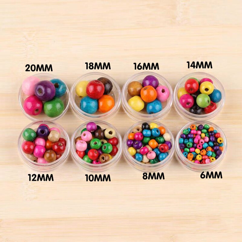 13-300 tk Värvilised puidust vahehelmed ümmargused keskkonnasõbralikud lahtised puidust helmed isetegemise tarvikud käevõrud ehete valmistamise tarvikud