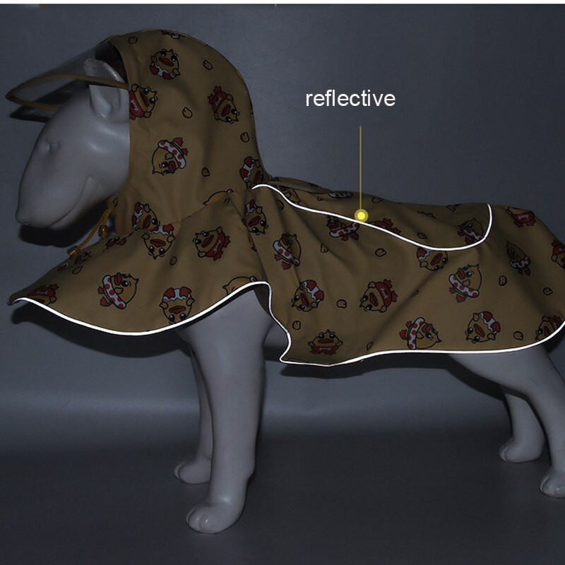 Prindi Koera vihmakate Veekindel mopsi vihmamantel helkurv lemmikloomakepp Corgi Bichionile väikestele keskmistele tõugudele kapuutsiga riided