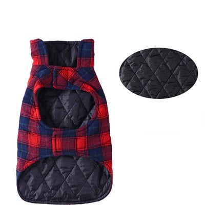 Teplé oblečenie pre domáce zvieratá, zimný kabát pre psov, šteňacia bunda, mäkká bavlnená kockovaná vesta pre malé a stredné psy