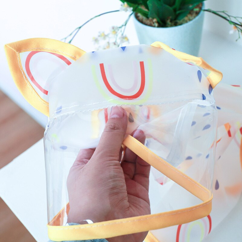 Kiskutya kültéri ruházat Kisállat kellékek Kutya Szivárvány Vízálló esőkabát Jumpsuit Esőkabát Kapucnis vízálló dzsekik