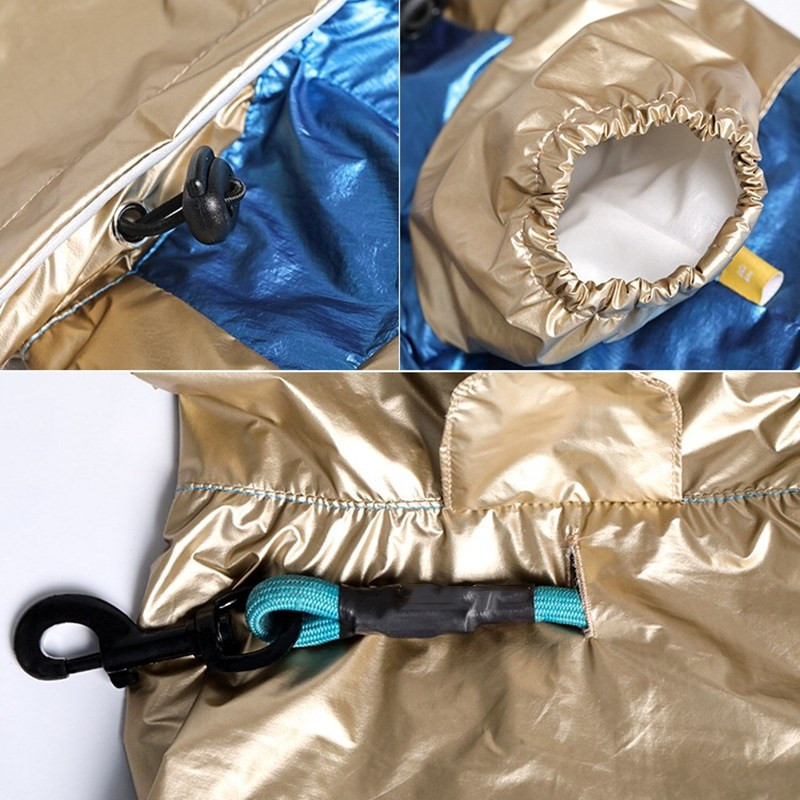 Pelernă de ploaie reflectorizantă pentru câini de companie Haine de schi pentru câini de talie mică, haină impermeabilă, jachetă în aer liber, costume de buldog francez IBC08