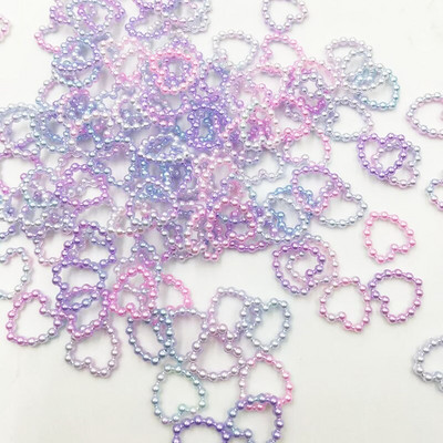 50 tk Lilla ABS-vaigust poolümargune lillekujuline vibu välismaalane pärlid kunsti jaoks Flatback Non Hotfix Rhinestones pärljalatsid Helmed DIY telefon