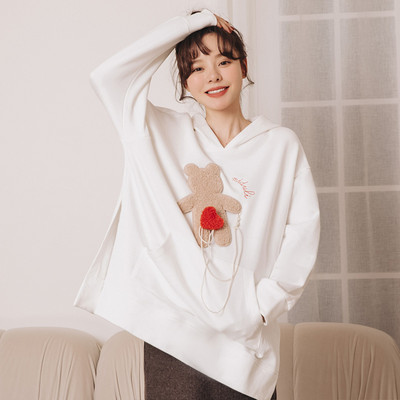 Bluza de dama pentru gravide cu gluga