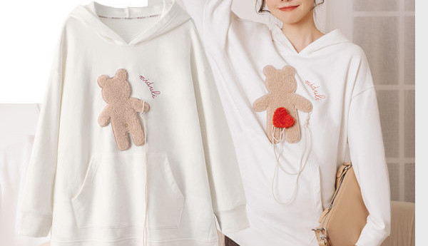 Bluza de dama pentru gravide cu gluga