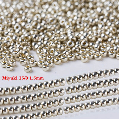 Taidian Miyuki Toho čehu stikla krelles zelta un sudrabaini franču luksusa apaļa 11/0 2mm fāzēm Bling 5/10grams/maisā