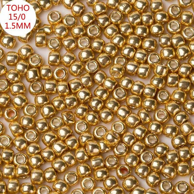 Taidian Miyuki Toho čehu stikla krelles zelta un sudrabaini franču luksusa apaļa 11/0 2mm fāzēm Bling 5/10grams/maisā
