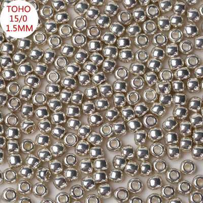 Taidian Miyuki Toho čehu stikla krelles zelta un sudrabaini franču luksusa apaļa 11/0 2mm fāzēm Bling 5/10grams/maisā