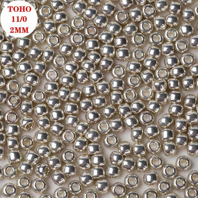 Taidian Miyuki Toho čehu stikla krelles zelta un sudrabaini franču luksusa apaļa 11/0 2mm fāzēm Bling 5/10grams/maisā