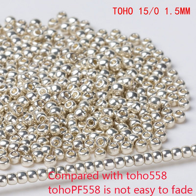 Taidian Miyuki Toho čehu stikla krelles zelta un sudrabaini franču luksusa apaļa 11/0 2mm fāzēm Bling 5/10grams/maisā