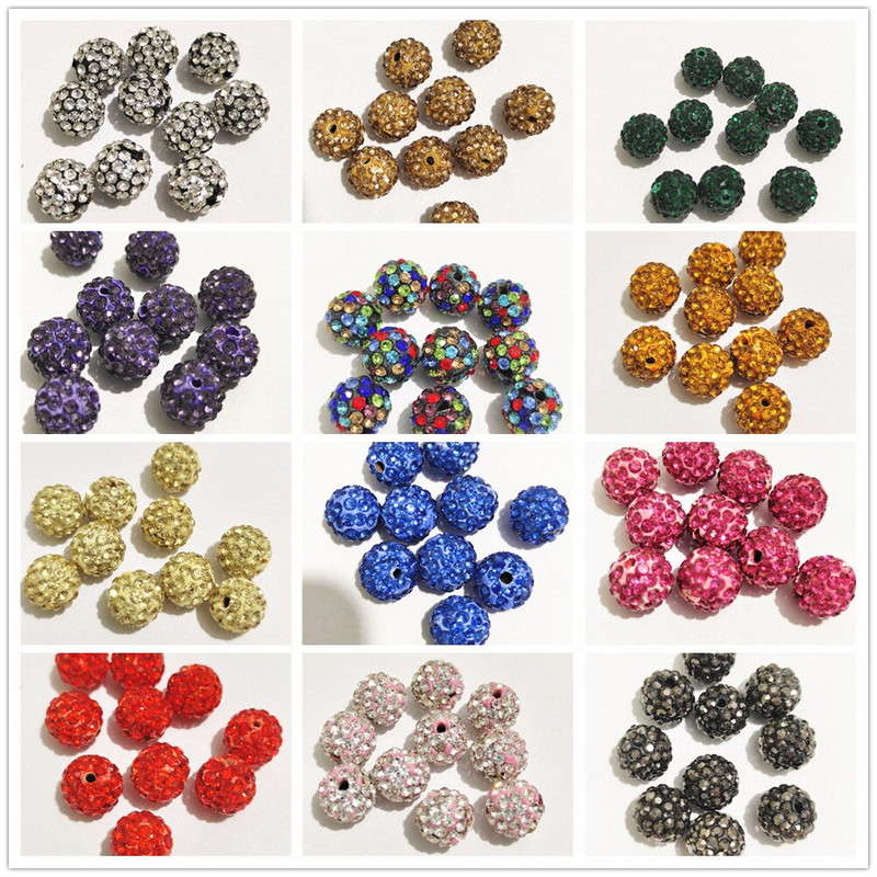 Transport gratuit! Mărgele distanțiere cu strasuri rotunde, de bună calitate, 10 mm 12 mm, margele DIY pentru accesorii de ac și fabricarea de bijuterii