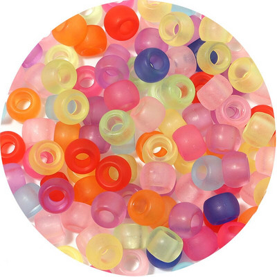 Lielas caurumu krelles Poniju akrila krelles starplikas krelles Dažādas krāsas bērniem Amatniecības konfekšu krāsa poniju krelles vairumtirdzniecība sēklu krelles