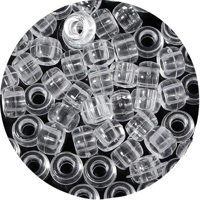 Lielas caurumu krelles Poniju akrila krelles starplikas krelles Dažādas krāsas bērniem Amatniecības konfekšu krāsa poniju krelles vairumtirdzniecība sēklu krelles