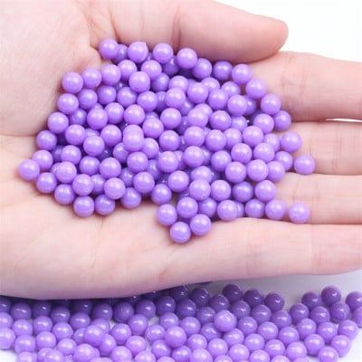 3/4/5/6/8 mm matné farebné plastové okrúhle imitácie perál bez dierky korálky DIY rozpera voľné korálky na šperky