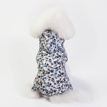 Puppy Cat αδιάβροχο τετράποδο με κουκούλα φρέσκο εμπριμέ αδιάβροχο για σκύλους κατοικίδια Ρούχα καλοκαιρινά ανοιξιάτικα αδιάβροχα αδιάβροχα αξεσουάρ για σκύλους 2XL