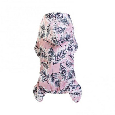 Šteniatko Mačka Nepremokavá štvornohá kapucňa s potlačou, čerstvo potlačená pláštenka pre domáce zvieratá, oblečenie pre psov, letné jarné pláštenky, doplnky pre psov, veľkosť 2XL