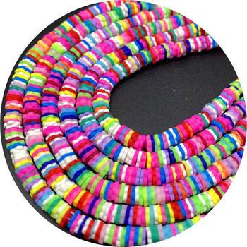 400 τμχ/Παρτίδα 3/4/5/6 χιλιοστά 16 ιντσών Στρογγυλή φέτα Πήλινες χάντρες Spacer Beads Πήλινες χάντρες πολυμερούς για κοσμήματα που κατασκευάζουν DIY χειροποίητα αξεσουάρ