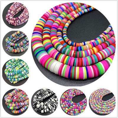 400pcs/Lot 3/4/5/6mm 16inch Round Slice Clay Beads Spacer Beads Polymer Clay Beads For Jewelry Making DIY Handmade Accessories