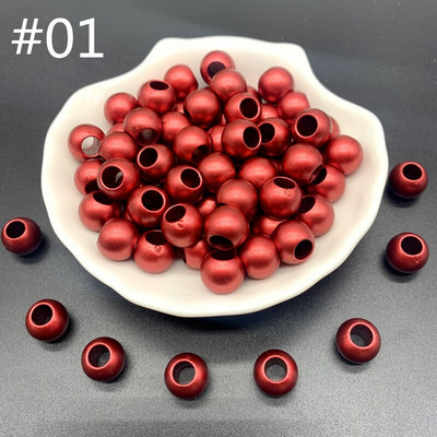 30 buc/lot 12x10mm margele distanțiere acrilice mate Mărgele cu găuri mari și mari pentru realizarea de bijuterii DIY