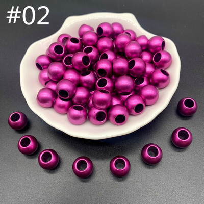 30 buc/lot 12x10mm margele distanțiere acrilice mate Mărgele cu găuri mari și mari pentru realizarea de bijuterii DIY