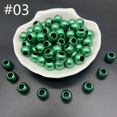 30 buc/lot 12x10mm margele distanțiere acrilice mate Mărgele cu găuri mari și mari pentru realizarea de bijuterii DIY