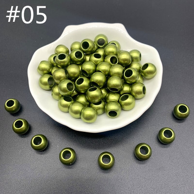 30 buc/lot 12x10mm margele distanțiere acrilice mate Mărgele cu găuri mari și mari pentru realizarea de bijuterii DIY