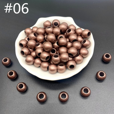 30 buc/lot 12x10mm margele distanțiere acrilice mate Mărgele cu găuri mari și mari pentru realizarea de bijuterii DIY