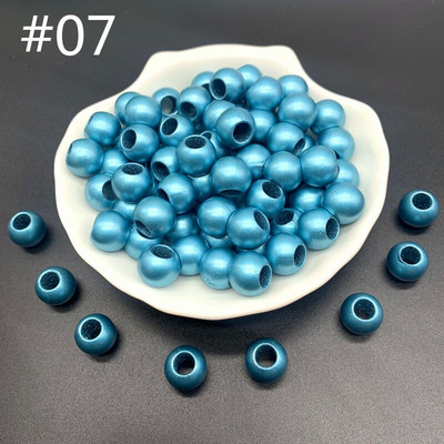 30 buc/lot 12x10mm margele distanțiere acrilice mate Mărgele cu găuri mari și mari pentru realizarea de bijuterii DIY