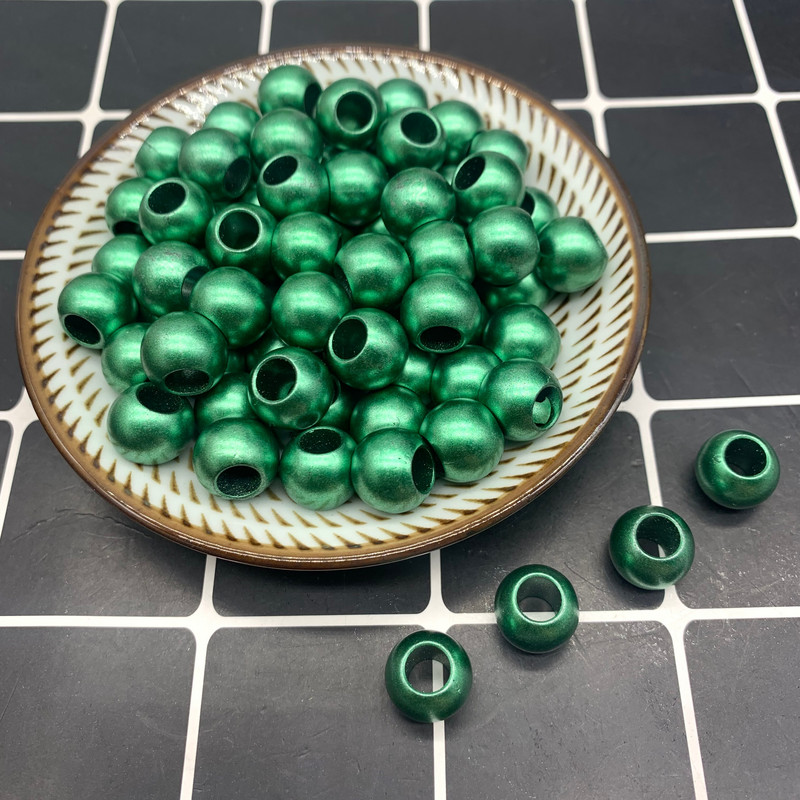 30 buc/lot 12x10mm margele distanțiere acrilice mate Mărgele cu găuri mari și mari pentru realizarea de bijuterii DIY