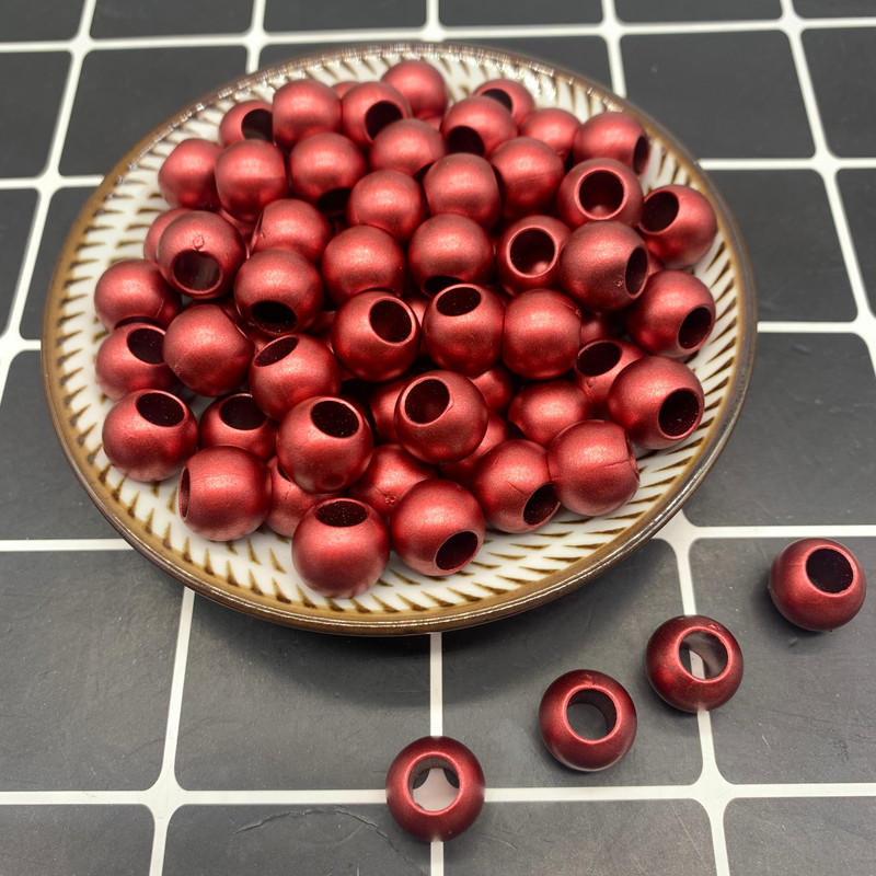 30 buc/lot 12x10mm margele distanțiere acrilice mate Mărgele cu găuri mari și mari pentru realizarea de bijuterii DIY