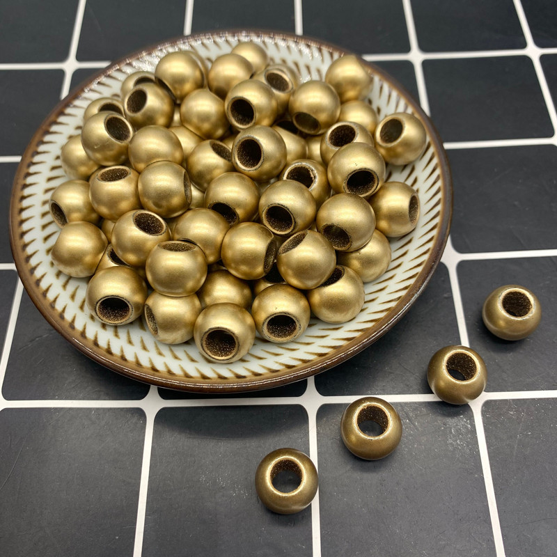 30 buc/lot 12x10mm margele distanțiere acrilice mate Mărgele cu găuri mari și mari pentru realizarea de bijuterii DIY