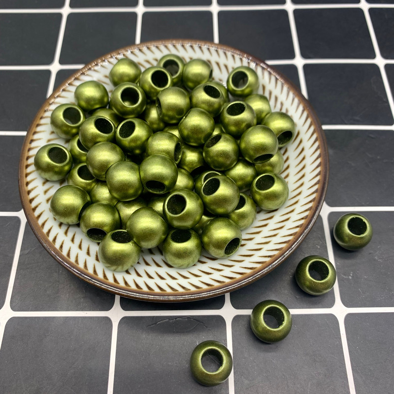 30 buc/lot 12x10mm margele distanțiere acrilice mate Mărgele cu găuri mari și mari pentru realizarea de bijuterii DIY