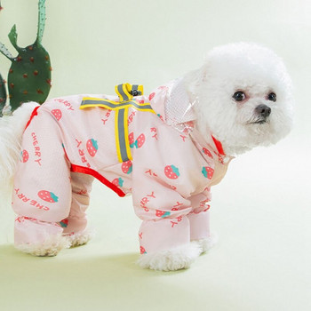 Φρούτα Full Print Αδιάβροχο σκύλος Μπότες βροχής Αδιάβροχο ύφασμα Quick Dry Ανακλαστική λωρίδα εξωτερικού χώρου Μικρά και μεσαία ρούχα για γάτες για σκύλους