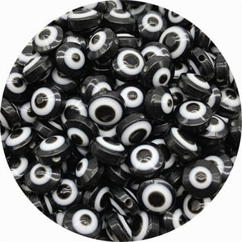 8mm 10mm 50/30pcs Ρητίνη Evil Eye Beads Οβάλ Σχήμα Spacer Beads for Jewelry Making DIY Charm κολιέ