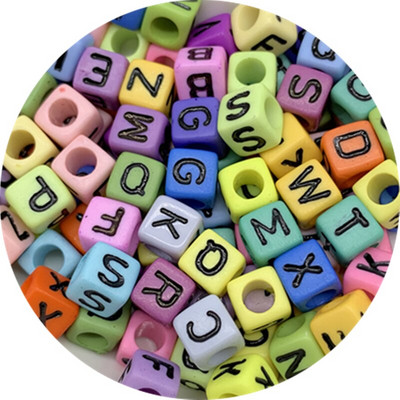 100 бр. Смесени акрилни мъниста с букви Азбука Цифрови разхлабени дистанционни мъниста за изработка на бижута Направи си сам ръчно изработена гривна Колие