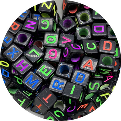 100 бр. Смесени акрилни мъниста с букви Азбука Цифрови разхлабени дистанционни мъниста за изработка на бижута Направи си сам ръчно изработена гривна Колие