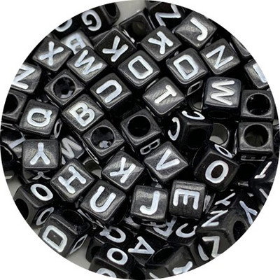 100 бр. Смесени акрилни мъниста с букви Азбука Цифрови разхлабени дистанционни мъниста за изработка на бижута Направи си сам ръчно изработена гривна Колие